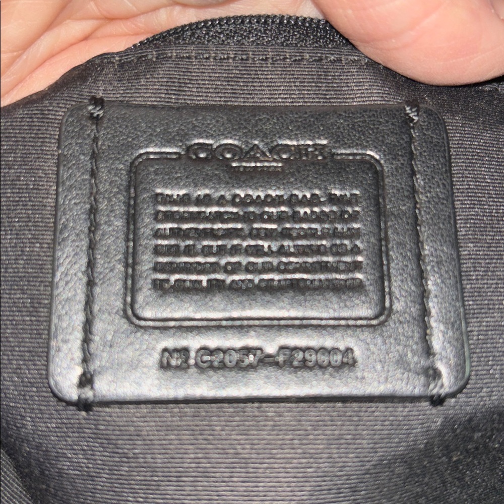 Coach black pebbled leather Charlie bag back pack - Picture 6 of 11